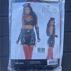 Forplay Black and Red On Call Costume